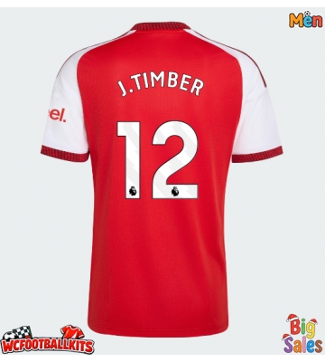 Arsenal Jurrien Timber #12 Replica Home Stadium Shirt 2026-27 Short Sleeve